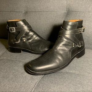John Varvatos Handmade Italian Leather Ankle Boots size 8.5